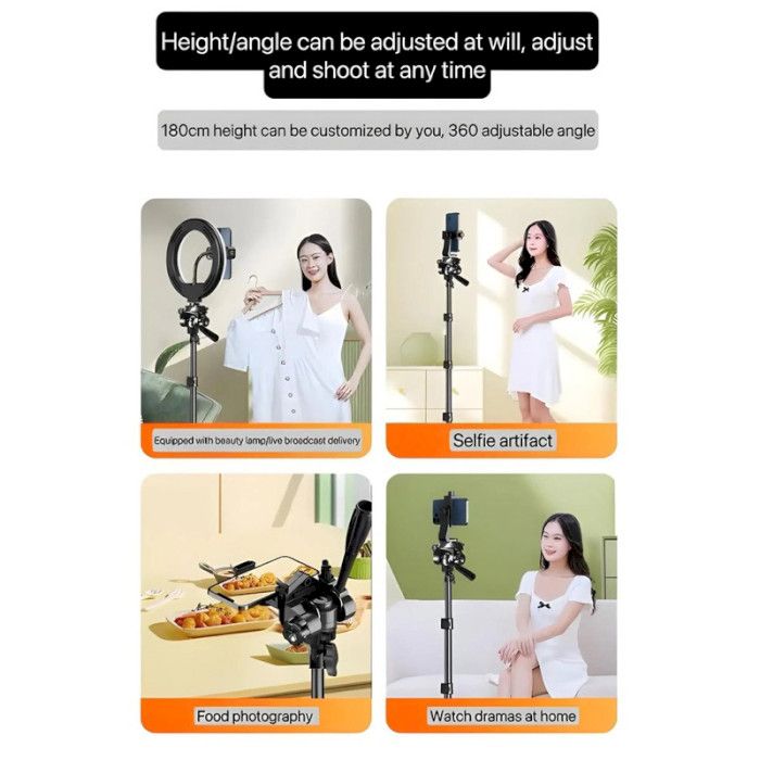 Штатив NeePho NP-2588: Професійний Трипод 180 см з 3D Головкою та Алюмінієвого Сплаву