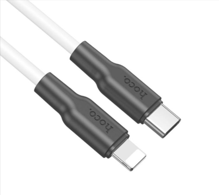Кабель Hoco X21 Plus Silicone PD 20W Type-C to Lightning (1m)