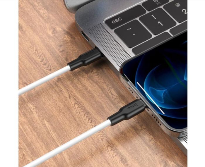 Кабель Hoco X21 Plus Silicone PD 20W Type-C to Lightning (1m)