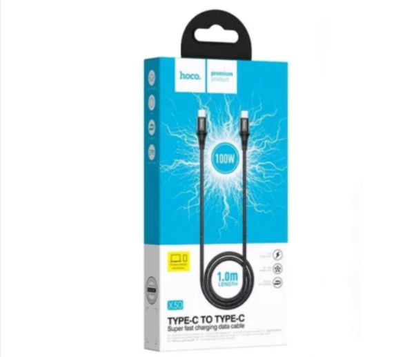 Кабель  Hoco X50 Type-C to Type-C (5A) (1M) (100W)