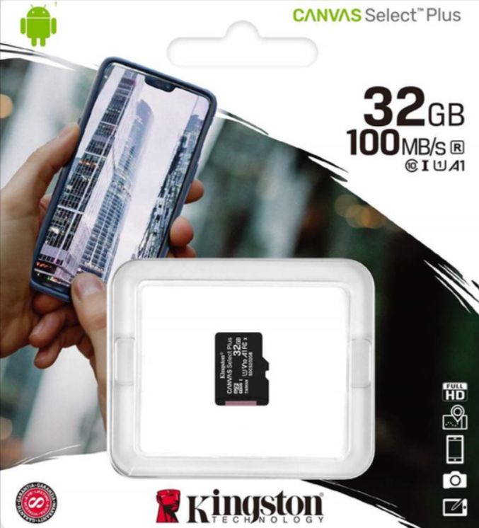 Карта пам'яті 32GB Kingston Canvas + A1(100Mb/s) /C10