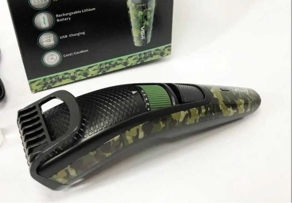 Акумуляторна машинка для стрижки VGR V-053 від USB Камуфляж