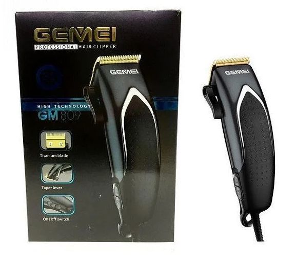 Професійна машинка для стрижки GEMEI GM 809. Титанові леза!