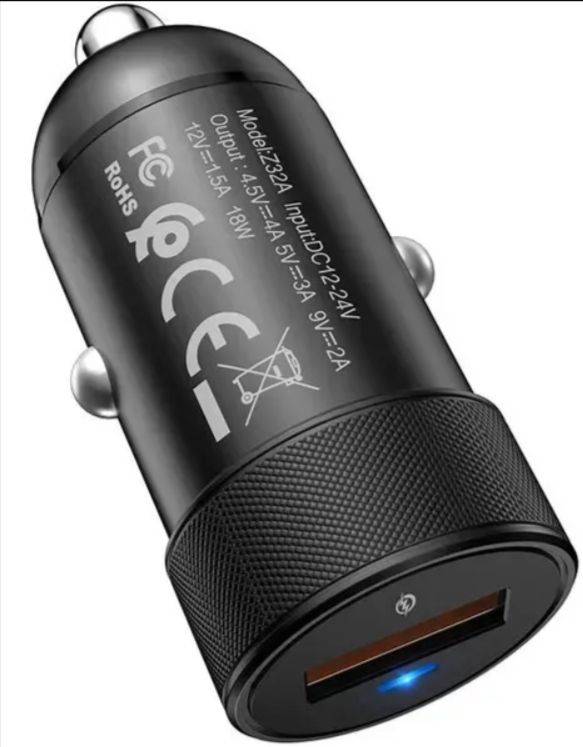 Автомобільній зарядний пристрій Hoco Z32A Flash Power QC3.0 18W 4A 