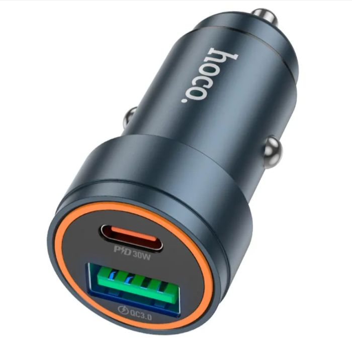 Автомобільній зарядний пристрій Hoco Z57A Type-C to Type-C QC3.0 +PD 30W