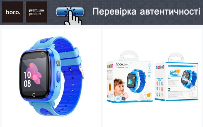 Дитячий смарт-годинник HOCO Y100 Call з функцією дзвінків