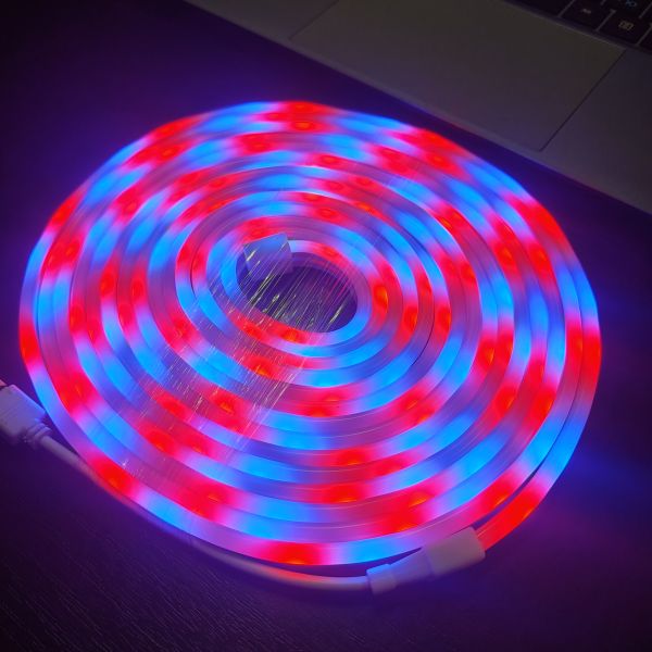 Світлодіодна Неонова Стрічка-Шланг RGB (5 м, 12V/220V): Гнучкий LED NEON