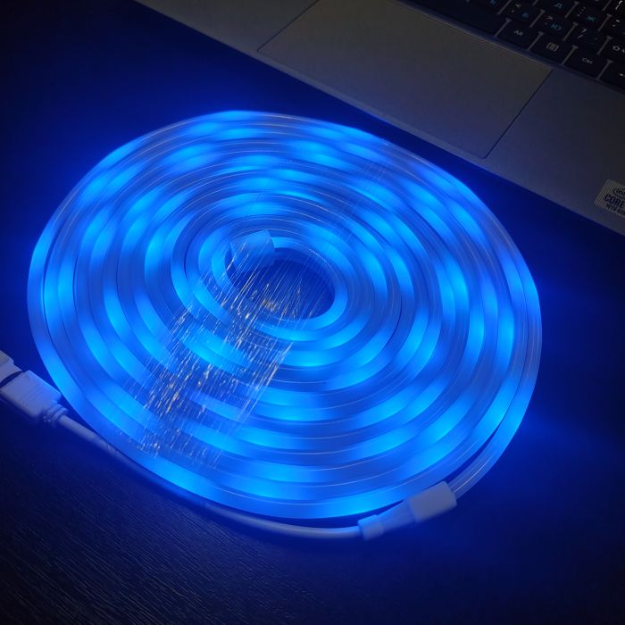 Світлодіодна Неонова Стрічка-Шланг RGB (5 м, 12V/220V): Гнучкий LED NEON