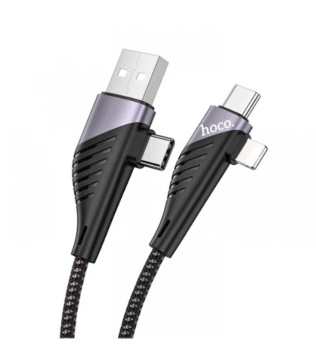 Універсальний кабель 4-в-1 HOCO U95 Illustrious (60W / 5A / 1.2m) Black