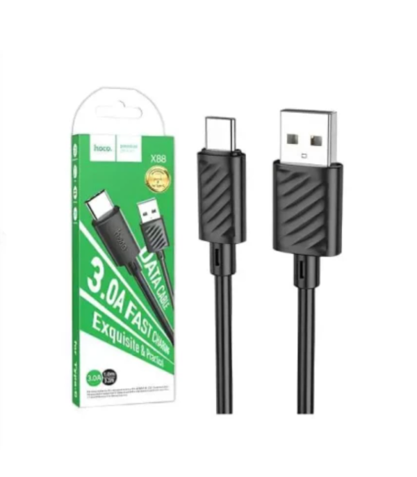 Кабель передачі даних та швидкої зарядки USB Кабель Type-C HOCO X88 (1m)