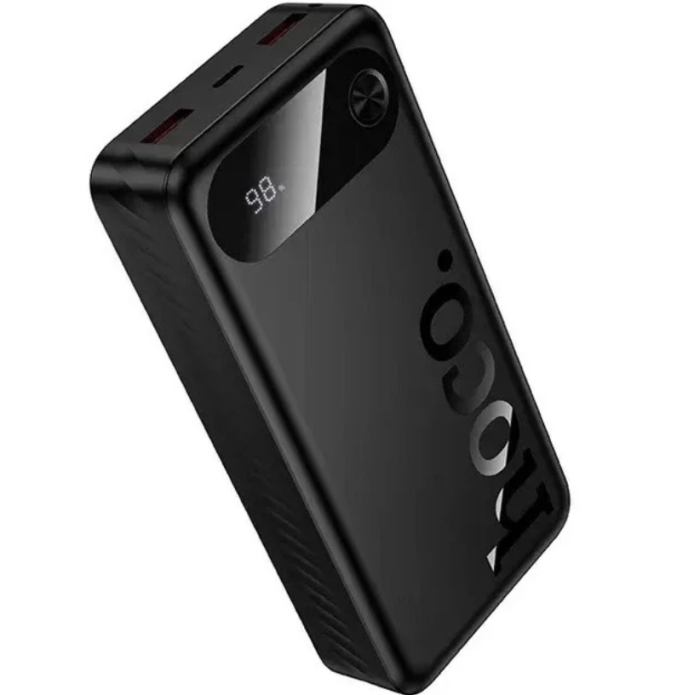 Павербанк HOCO J154A Victorious 20000 mAh / 22.5W — Швидка зарядка PD+QC з LCD-дисплеєм (Чорний)