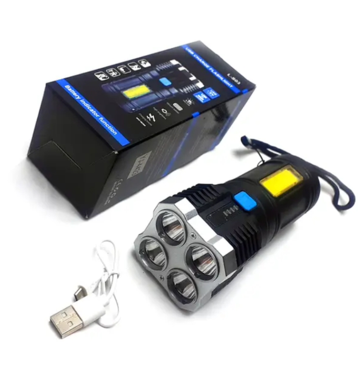 Ручний ліхтар-прожектор з подвійним світлом та IP65 Usams L-S03