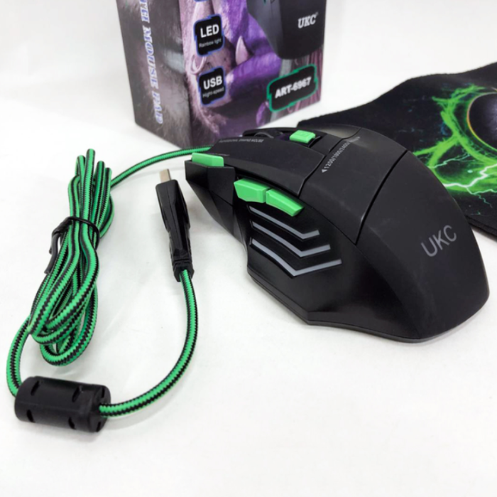 Мишка ігрова UKC X7S 7D:  Ігровий Комплект (Миша та Килимок) 7 Клавіш