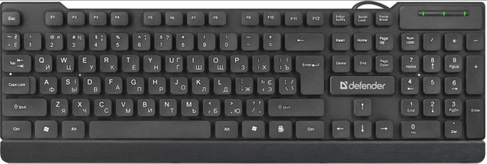 Клавіатура дротова Defender Element HB-190 UKR USB Black