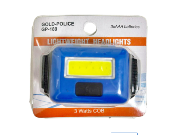 Ліхтар налобний GOLD GP-189 3 режими на батарейках 3ААА