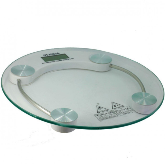 Ваги підлогові DiT Smart DT2003A прозорі, з міцного скла круглі