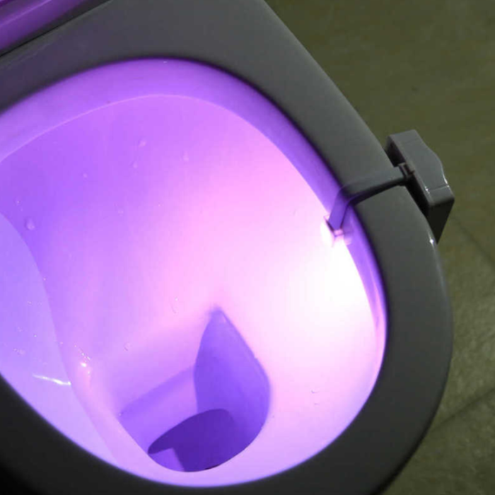 LED-підсвітка для унітазу з датчиком руху. 8 кольорів