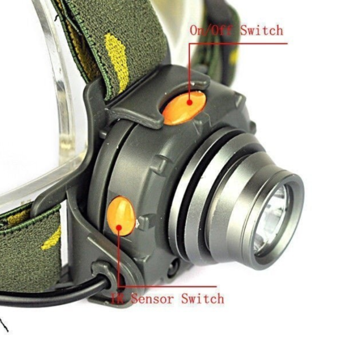 Акумуляторний ліхтар налобний Headlamp DX-1505A з датчиком руху