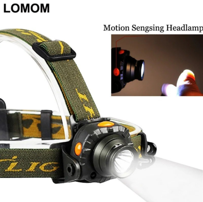 Акумуляторний ліхтар налобний Headlamp DX-1505A з датчиком руху