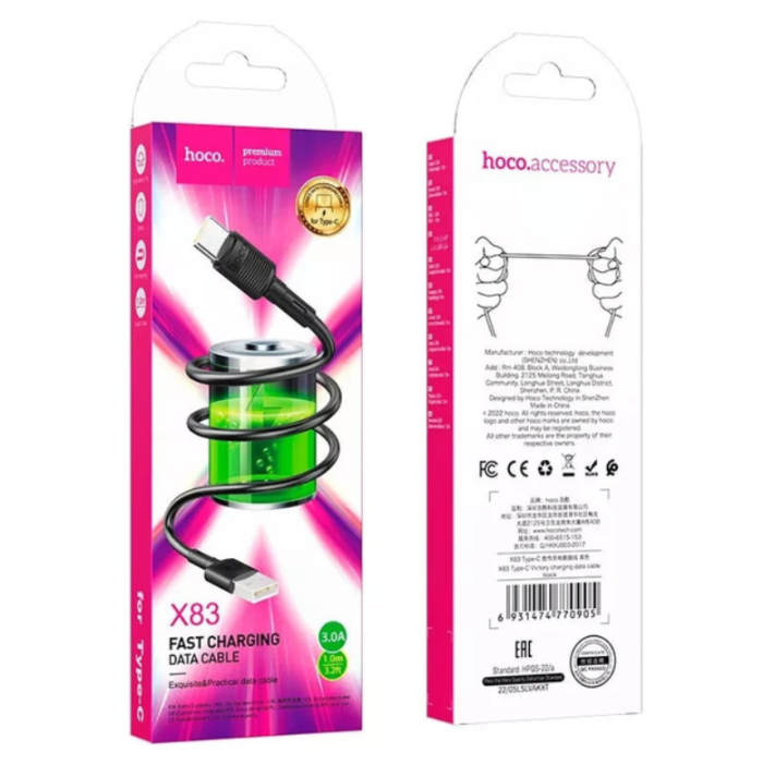 Кабель HOCO X83 Victory USB to Type-C (1m)