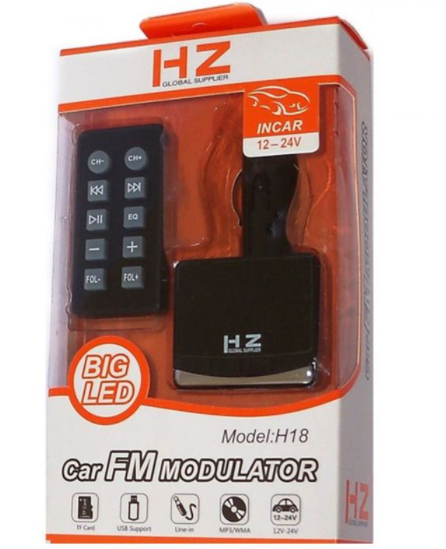 FM-модулятор трансмітер автомобильный H18