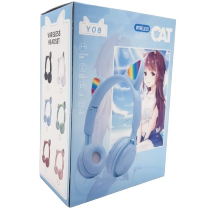 Бездротові навушники "Котячі вушка" CatEar Y08 з RGB-Підсвіткою