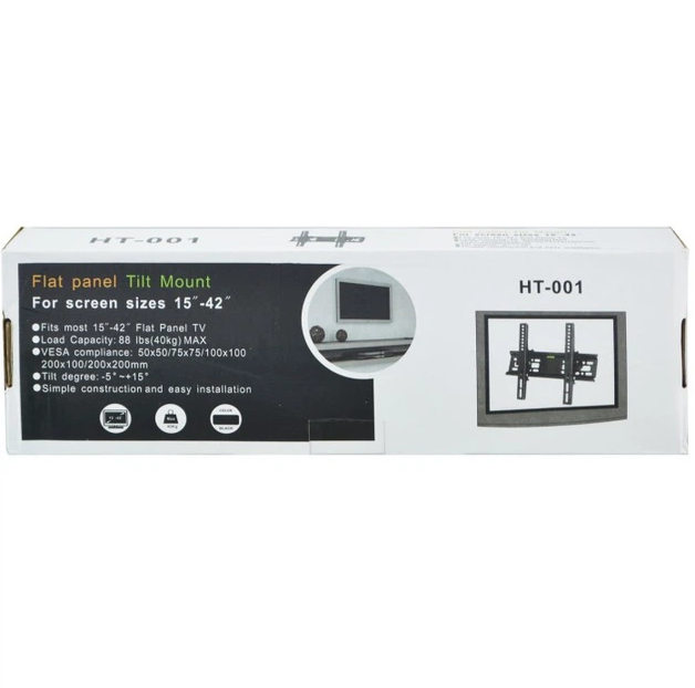 Кріплення для телевізора 15-42 дюймів HT-001 настінне з нахилом до 40 кг