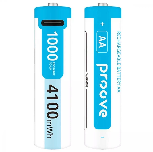 Акумуляторні батарейки AA Proove Compact Energy PRO 4100mWh Li-ion Type-C 2 шт