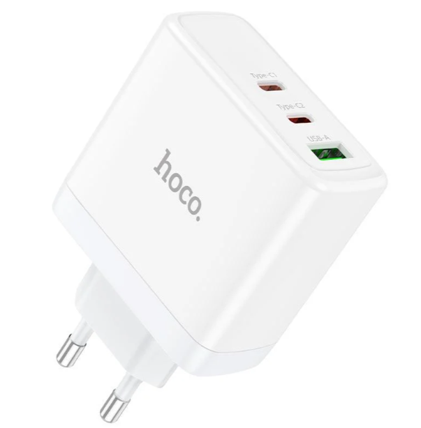 Зарядний пристрій Hoco N30 65W GaN 3 USB швидка зарядка для ноутбука та смартфона