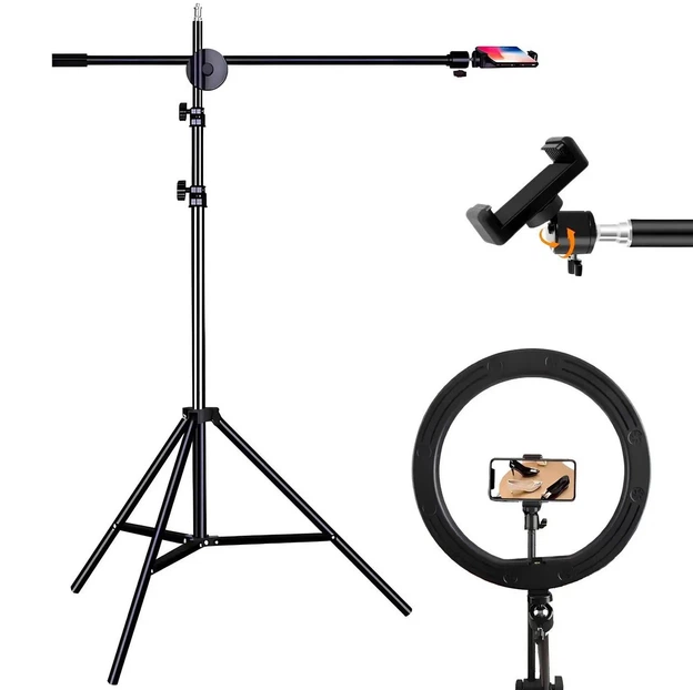Штатив журавель для телефону та кільцевої лампи 55-170 см стійка для зйомки