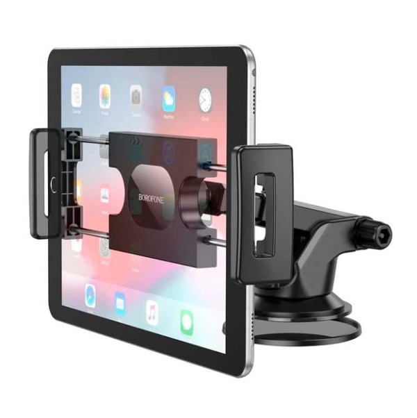 Автотримач для планшета та телефону Borofone BH100 Airy на присосці 4.7-12.9" Чорний