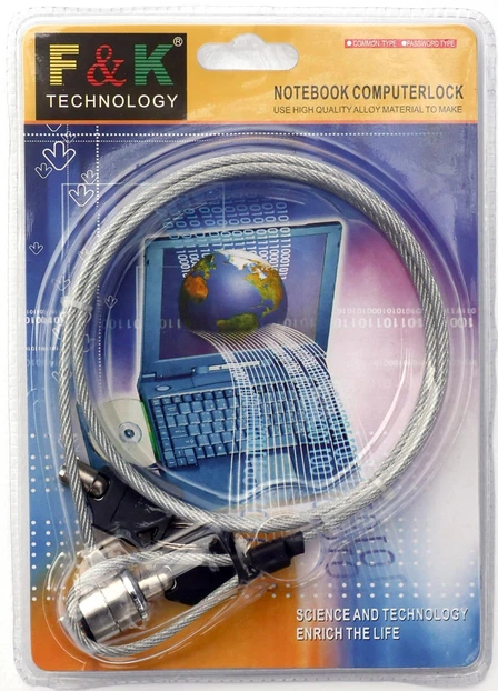 Замок для ноутбука Kensington Кенсінгтон на тросі 1.5 м з ключем прозорий