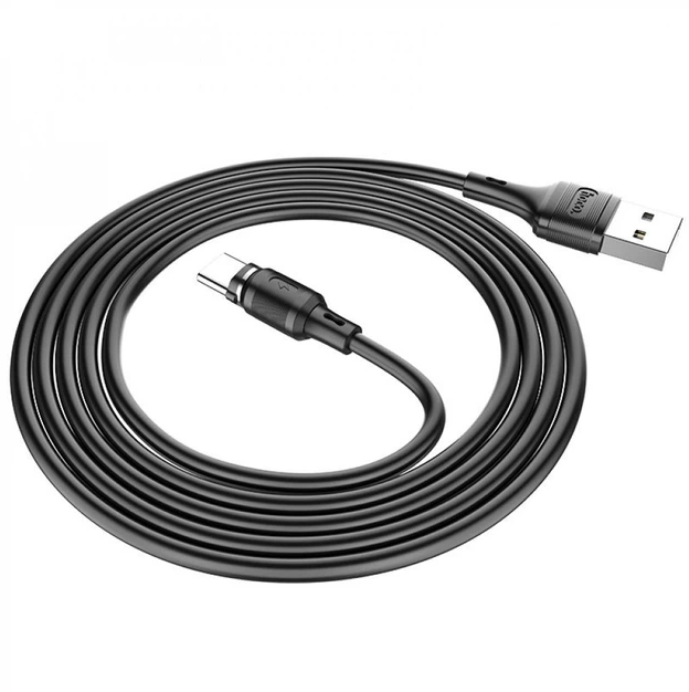 Магнітний кабель Type-C HOCO X52 Sereno Magnetic 3A 1.2м швидка зарядка Чорний