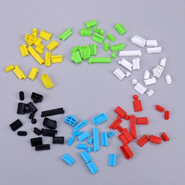 Набір силіконових заглушок для ноутбука 16 шт від пилу та бруду