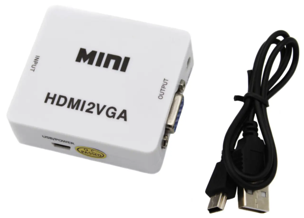 Конвертер-адаптер HDMI – VGA з аудіовиходом (Full HD 1080p)