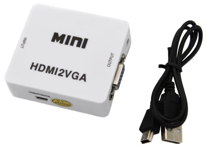 Конвертер-адаптер HDMI – VGA з аудіовиходом (Full HD 1080p)