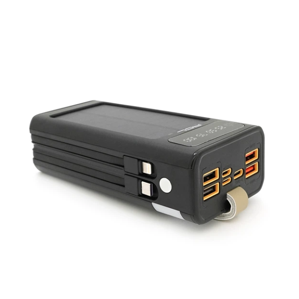 Повербанк 30000 mAh ACL PW-90B із сонячною панеллю та ліхтариком 4хUSB