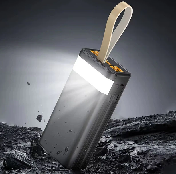 Повербанк 30000 mAh ACL PW-90B із сонячною панеллю та ліхтариком 4хUSB