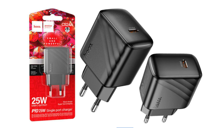 арядний пристрій Hoco CS24A PD 25W + QC 3.0 швидка зарядка USB + Type-C
