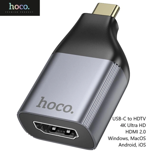Адаптер перехідник Hoco UA33 Type-C HDMI 4K 60Hz для телевізора монітора MacBook