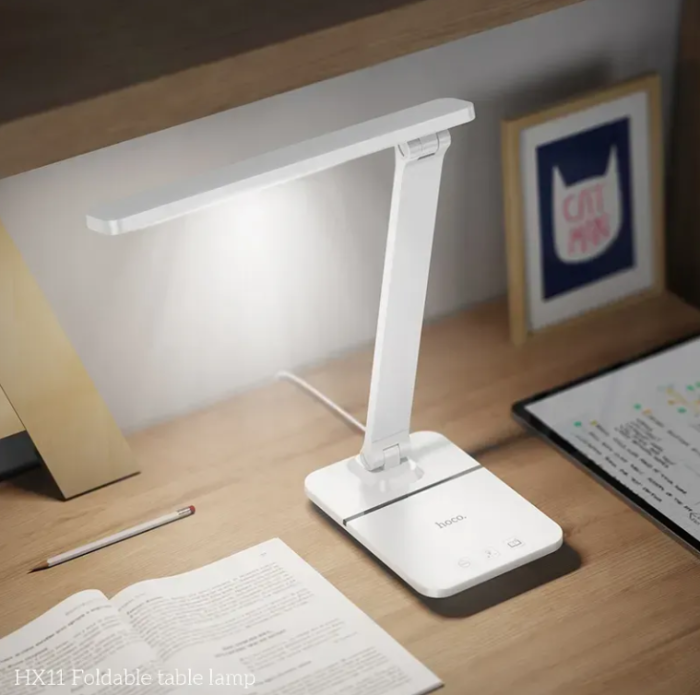 Настільна лампа LED Hoco HX11 Foldable Table Lamp сенсорна складна біла