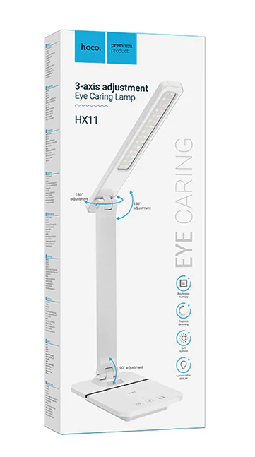 Настільна лампа LED Hoco HX11 Foldable Table Lamp сенсорна складна біла