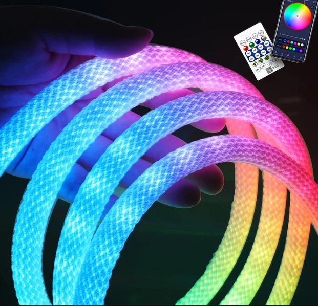 Розумна Неонова LED Стрічка-Шланг RGB (5 м): Гнучкий Водонепроникний Неон для Будинку та Вулиці
