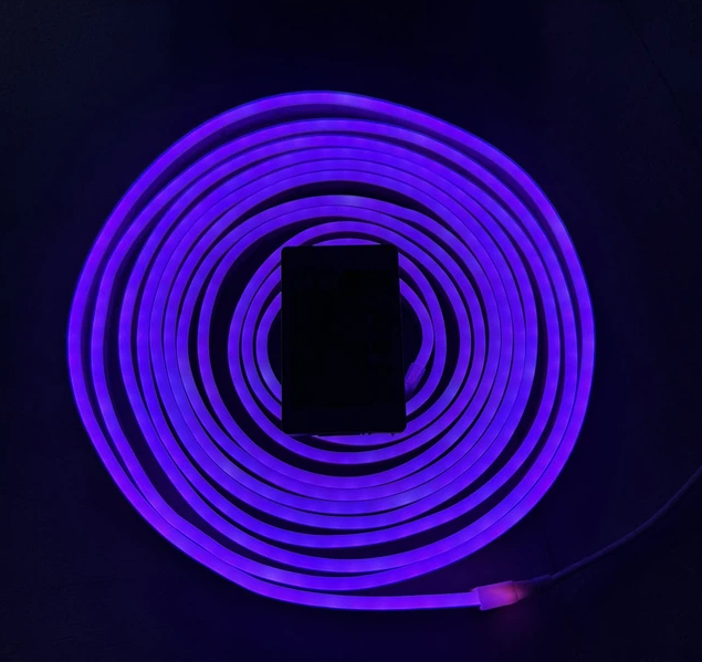 Світлодіодна Неонова Стрічка-Шланг RGB (5 м, 12V/220V): Гнучкий LED NEON