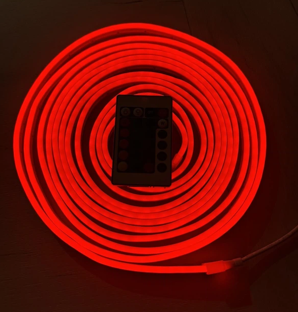 Світлодіодна Неонова Стрічка-Шланг RGB (5 м, 12V/220V): Гнучкий LED NEON