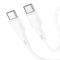 Кабель Hoco X83 Type-C to Type-C Victory 60W charging data cable White