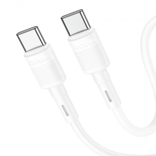 Кабель Hoco X83 Type-C to Type-C Victory 60W charging data cable White