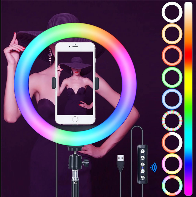 Кільцева LED лампа  RGB MJ30 30 см 30 Вт