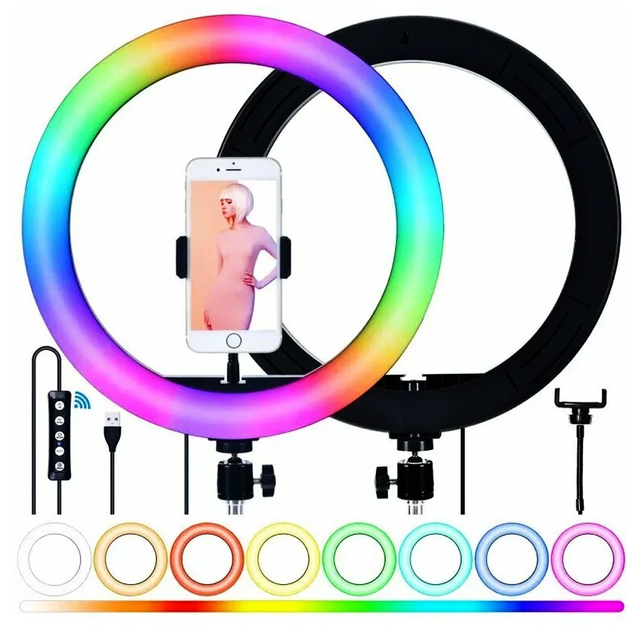 Кільцева LED лампа  RGB MJ30 30 см 30 Вт