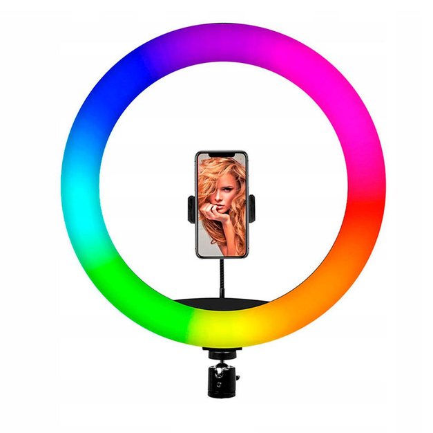 Кільцева LED лампа RGB  MJ26 26 см